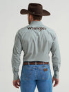Wranlger Men's Western Logo Snap Shirt - Broken horn