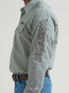 Wranlger Men's Western Logo Snap Shirt - Broken horn