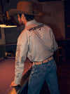 Wranlger Men's Western Logo Snap Shirt - Broken horn