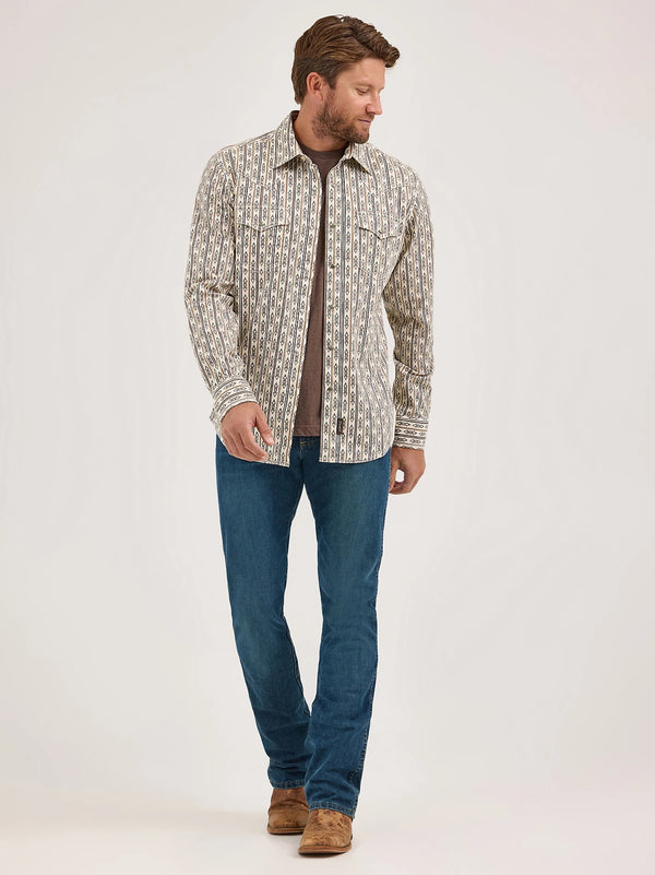 Wrangler Men's Retro Western Snap Shirt - Broken horn
