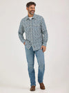 Wrangler Men's Retro Western Snap Shirt - Broken horn