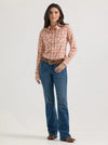 Wrangler Women's Western Snap Top - Broken horn