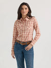 Wrangler Women's Western Snap Top - Broken horn