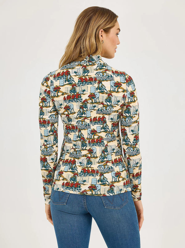 Wrangler Women's Western Print Shirt - Broken horn
