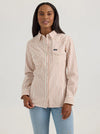 Wrangler Women Horse Yoke Slim Western Snap Shirt - Broken horn