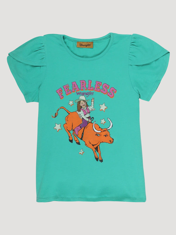 Wrangler Girls Fearless Bull Rider Tulip - Green - Broken horn