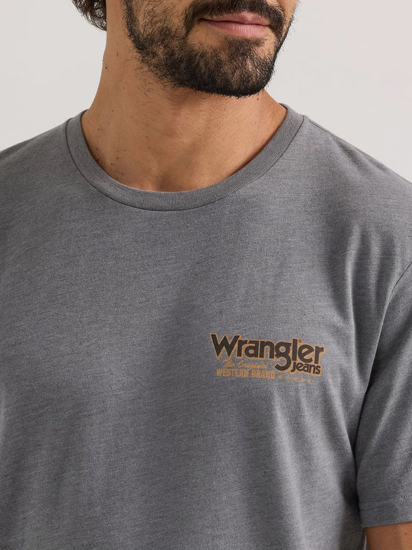 Wrangler Men's Graphic Cowboy Tees - Broken horn