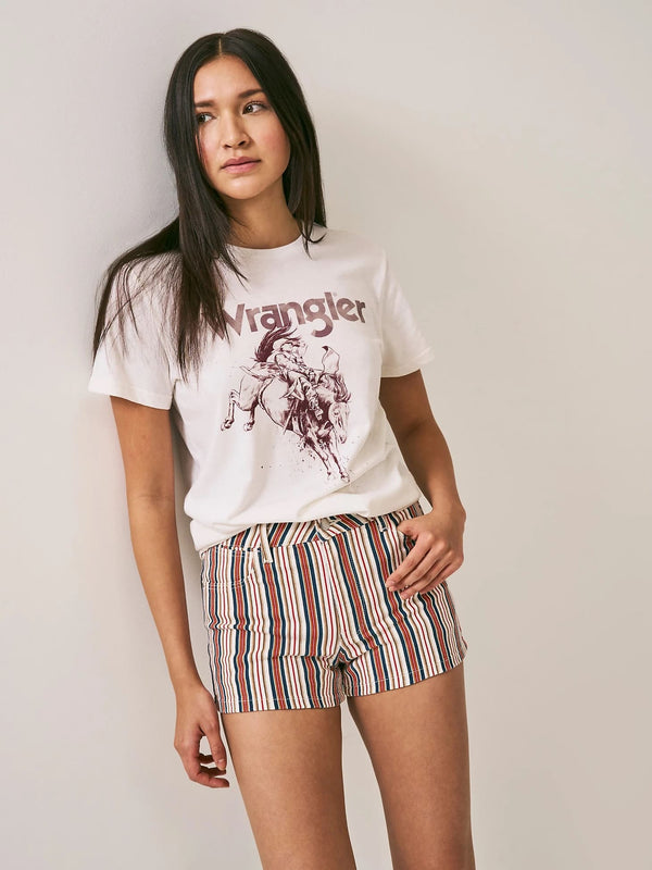 Wrangler Women Cowboy Regular Fit Tee - Broken horn