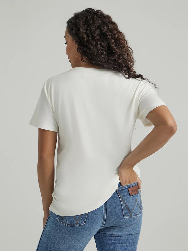 Wrangler Women Western Graphic Boyfriend Tee - Broken horn