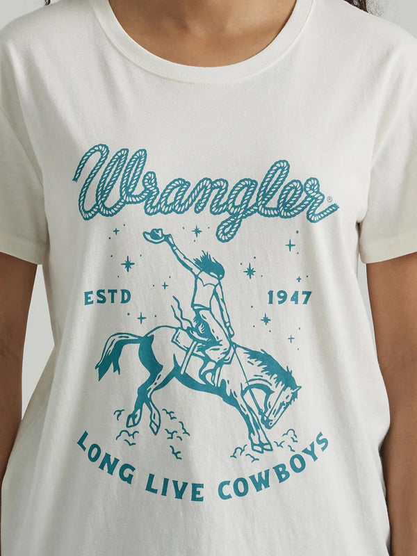 Wrangler Women Western Graphic Boyfriend Tee - Broken horn