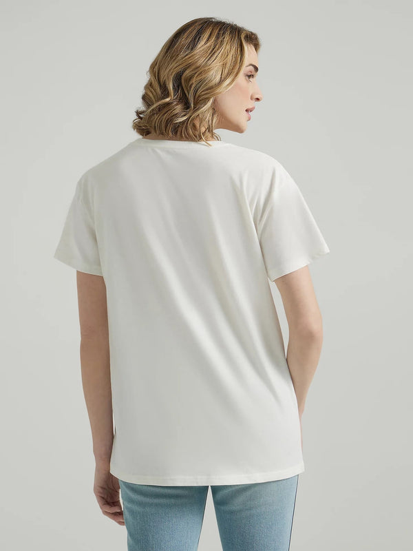 Wrangler Women Western Graphic Boyfriend Tee - Broken horn