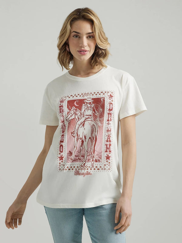 Wrangler Women Western Graphic Boyfriend Tee - Broken horn