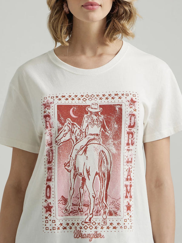 Wrangler Women Western Graphic Boyfriend Tee - Broken horn