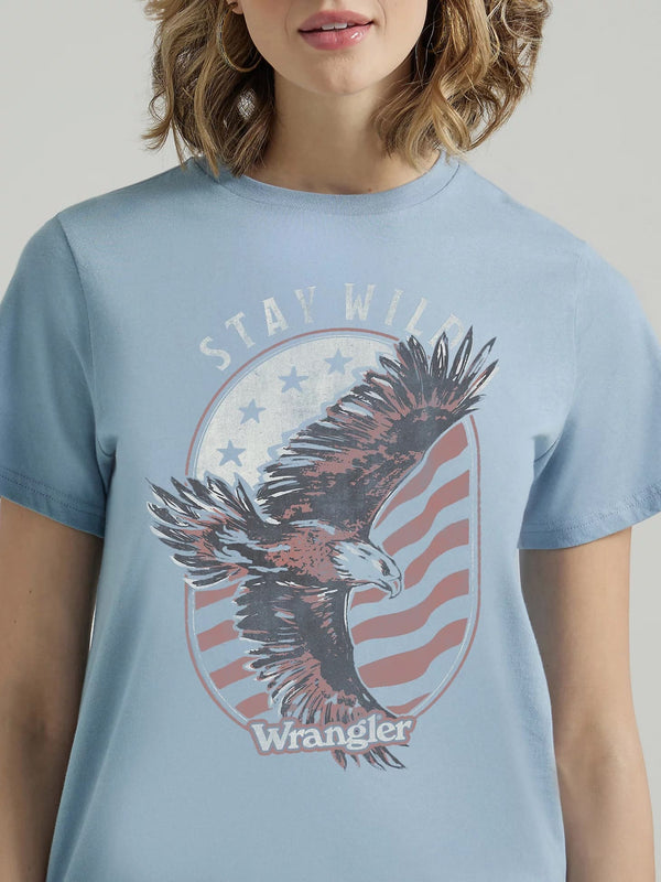 Wrangler Women Western Graphic Boyfriend Tee - Broken horn