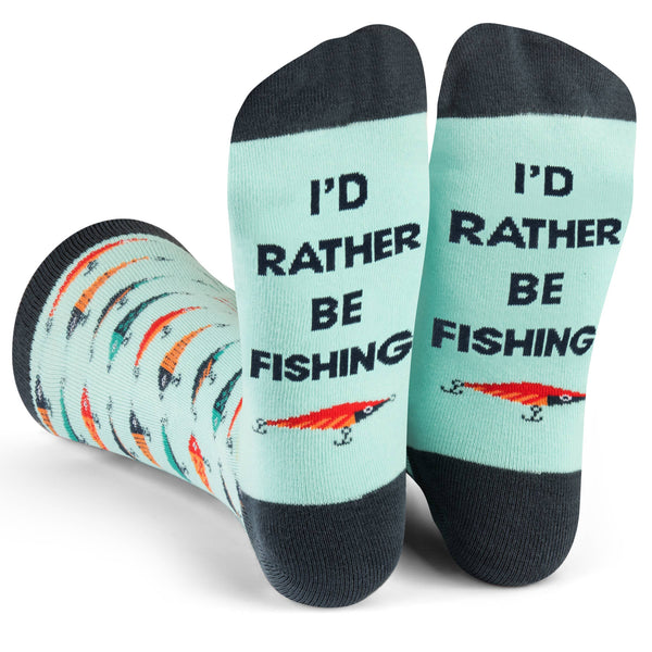 I'd Rather Be Fishing Socks - Broken horn