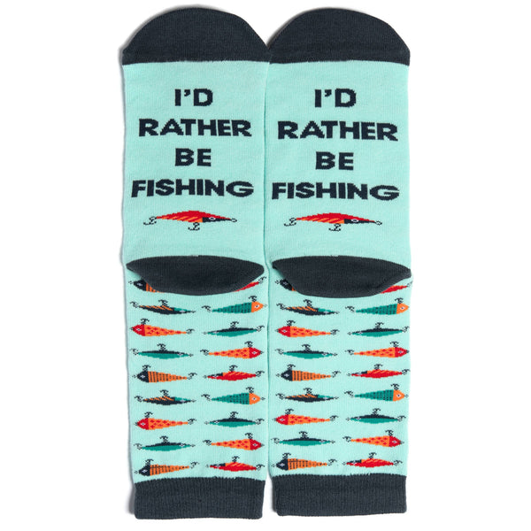 I'd Rather Be Fishing Socks - Broken horn