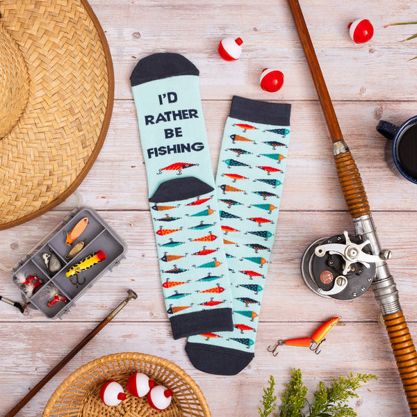 I'd Rather Be Fishing Socks - Broken horn