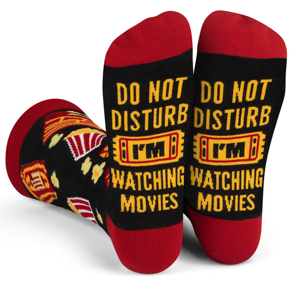 Do Not Disturb, I'm Watching Movies Socks - Broken horn