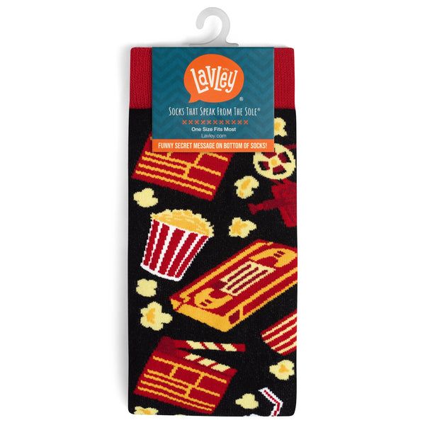 Do Not Disturb, I'm Watching Movies Socks - Broken horn