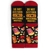 Do Not Disturb, I'm Watching Movies Socks - Broken horn