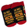 Do Not Disturb, I'm Watching Movies Socks - Broken horn