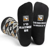 I'd Rather Be Drinking Whiskey Socks - Broken horn