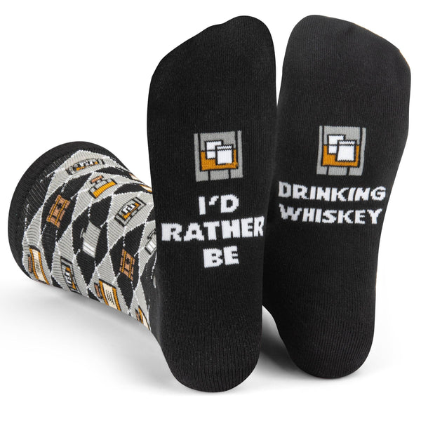 I'd Rather Be Drinking Whiskey Socks - Broken horn