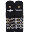 I'd Rather Be Drinking Whiskey Socks - Broken horn