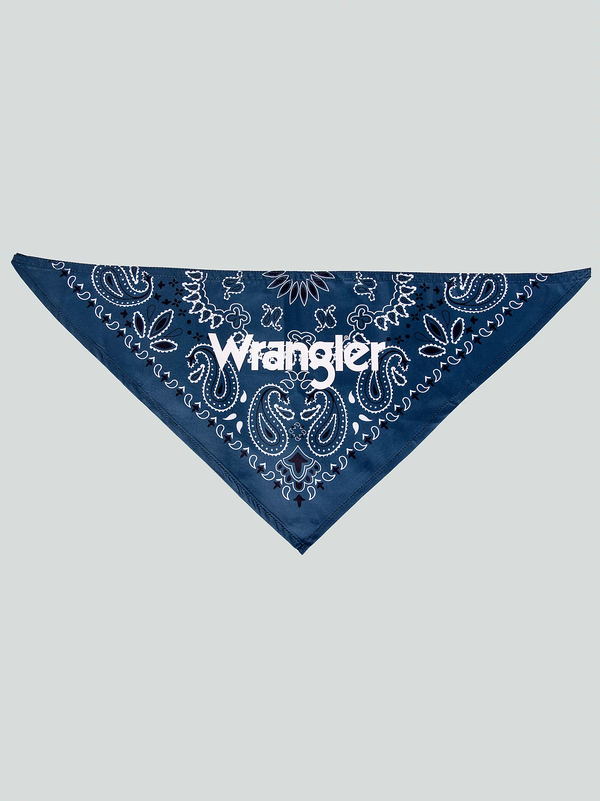 Wrangler Pet Paisley Bandana Navy Multi - Broken horn