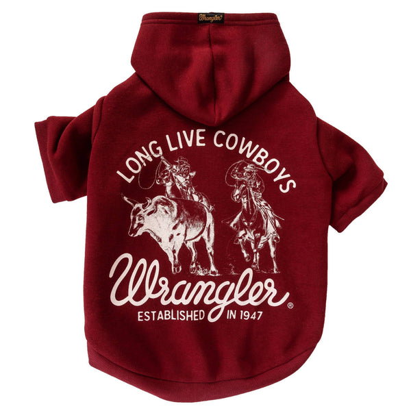 Wrangler Pet Long Live Cowboys Hoodie - Broken horn