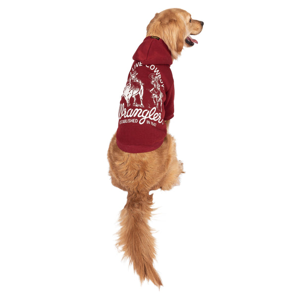 Wrangler Pet Long Live Cowboys Hoodie - Broken horn