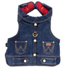 Wrangler Pet Denim Vest Harness Dark Wash - Broken horn