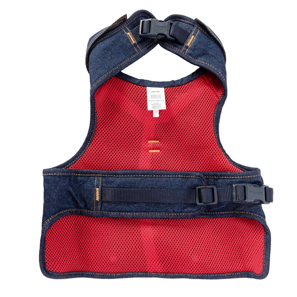 Wrangler Pet Denim Vest Harness Dark Wash - Broken horn