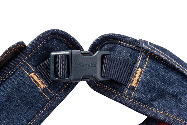 Wrangler Pet Denim Vest Harness Dark Wash - Broken horn