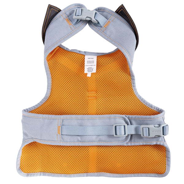 Wrangler Pet Denim Vest Harness Light Wash - Broken horn