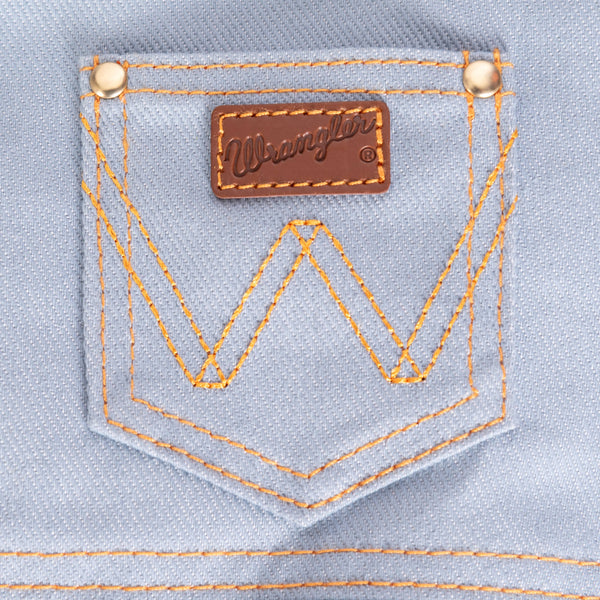 Wrangler Pet Denim Vest Harness Light Wash - Broken horn