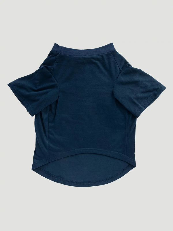 Wrangler Pet Logo Graphic Tee Navy - Buckle - Broken horn