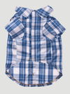 Wrangler Pet Plaid Snap Pocket Shirt Blue Multi - Broken horn
