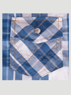 Wrangler Pet Plaid Snap Pocket Shirt Blue Multi - Broken horn