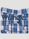 Wrangler Pet Plaid Snap Pocket Shirt Blue Multi - Broken horn