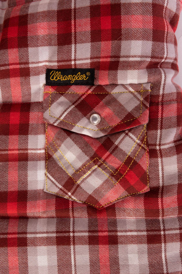 Wrangler Pet Reversible Flannel & Fleece Vest - Broken horn
