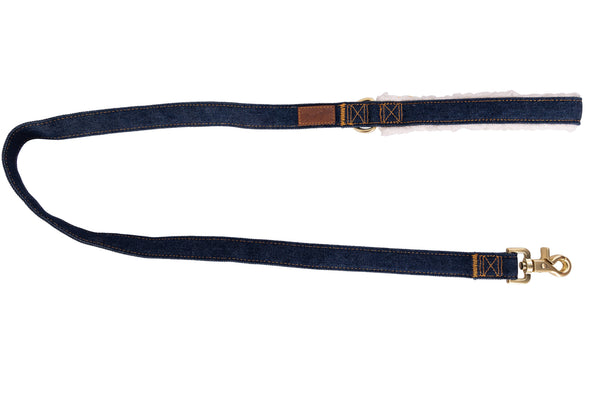 Wrangler Pet Denim And Sherpa Lead Dark Wash - Broken horn