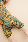 Sunflower Meadow Bamboo Short Romper - Broken horn