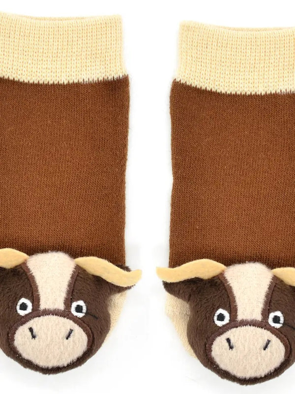 Baby Bull Boogie Toes Rattle Socks - Broken horn