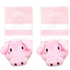 Pink and White Pig Boogie Toes Rattle Socks - Broken horn