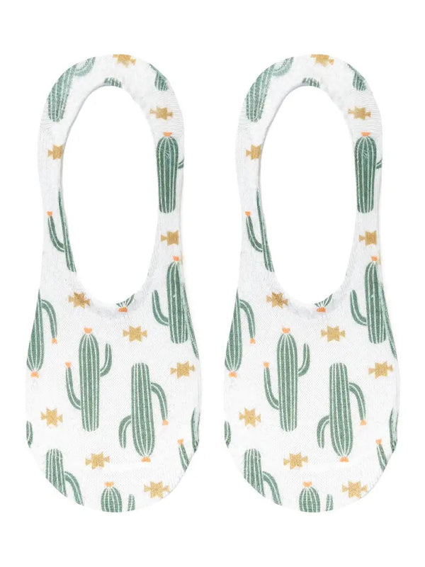 No-Show Liner Socks - Cactus Pring - Broken horn