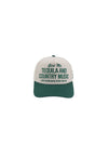 Tequila & Country Music Hat - Bone/Green - Broken horn