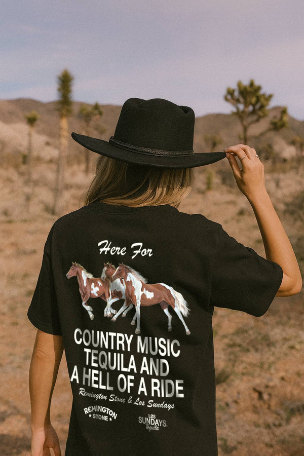The Hell Of A Ride Tee - Broken horn
