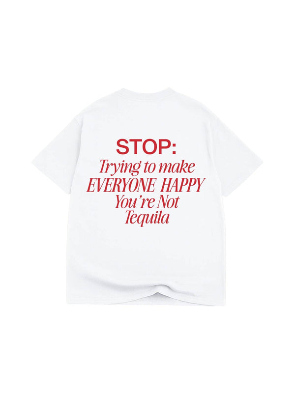 The Happy Tee - Blanc White / Red - Broken horn