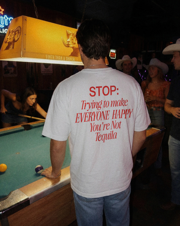 The Happy Tee - Blanc White / Red - Broken horn